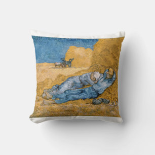 The Siesta 1890 by Vincent van Gogh Kissen