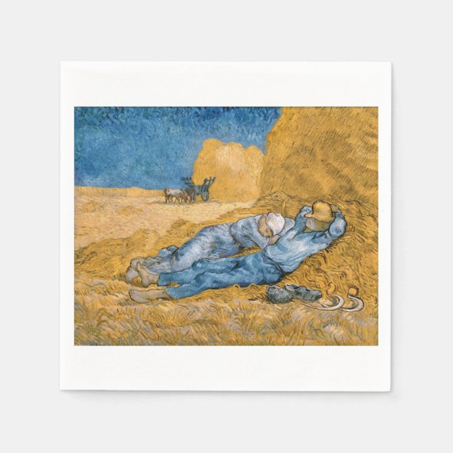 The Siesta 1890 by Vincent van Gogh Serviette (Vorderseite)