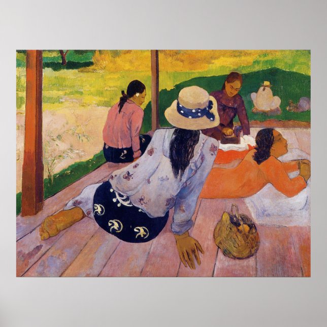 'The Siesta' - Paul Gauguin Print Poster (Vorne)