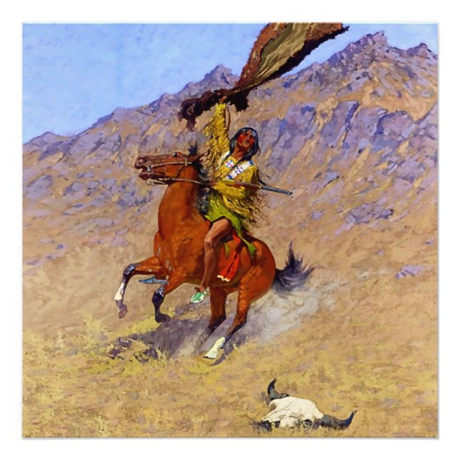 "The Signal" Western Art von Frederic Remington Fotodruck (Vorne)