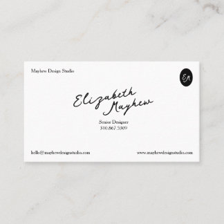 The Signature Script - Minimalistische Visitenkart Visitenkarte