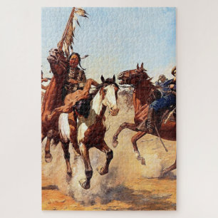 “The Silenced War Whoop” by Charles Schreyvogel Puzzle