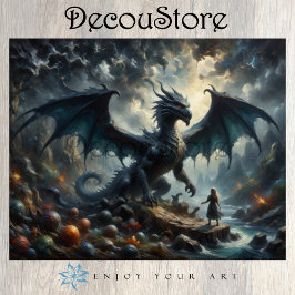 The Silent Guardian Dragon Decoupage Seidenpapier