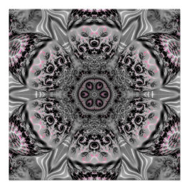 The Silver Fractal Garden Poster