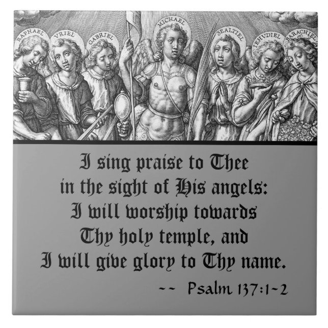 The Siven Archangels (M 034; Gravur) Fliese (Vorderseite)