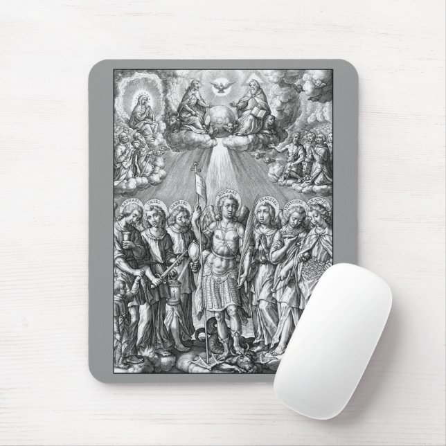 The Siven Archangels (M 034; Gravur) Mousepad (Mit Mouse)