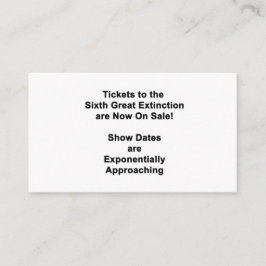 The Sixth Great Extinction Enclosure Card Begleitkarte