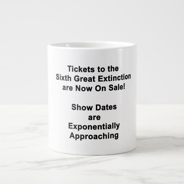 The Sixth Great Extinction Large Coffee Mug Jumbo-Tasse (Vorderseite)
