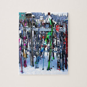 The Ski Party - Skis and Poles Puzzle