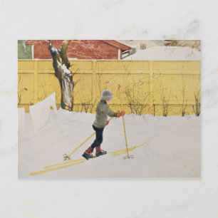The Skier, c.1909 Postkarte