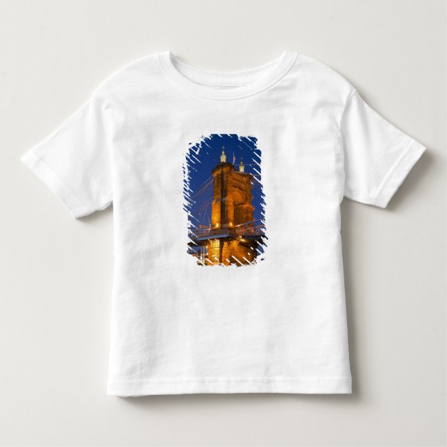 The skyline of Cincinnati, Ohio, USA at dusk Kleinkind T-shirt (Vorderseite)