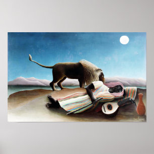 The Sleeping Sinti und Roma, Henri Rousseau (1897) Poster