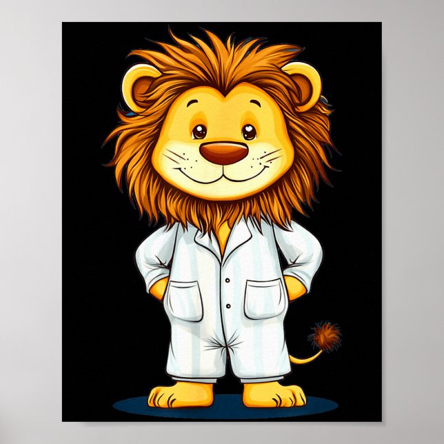 The Sleepy King_ Lion In Pajamas Costume For Boys  Poster (Vorne)