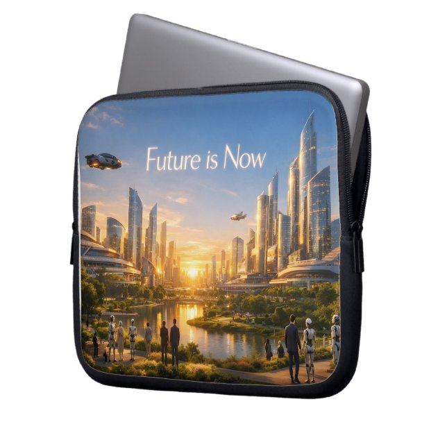 The Smart City of the Future Laptopschutzhülle (Vorderseite Links)