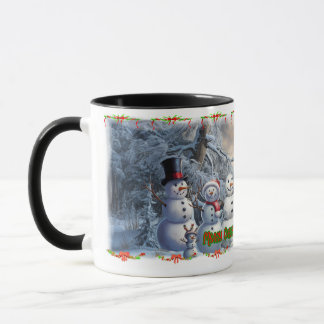 The Snowmen wish you a Merry Christmas on a Coffee Tasse