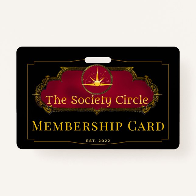 The Society Circle's Membership Card ID Ausweis (Vorderseite)