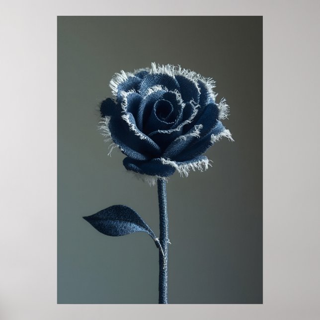 The Solitary Pride of a Reconstructed Denim Rose Poster (Vorne)