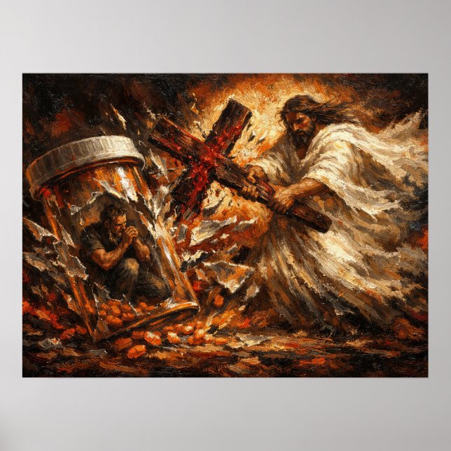 The Solution: Divine Breakthrough Recovery Art Poster (Vorne)