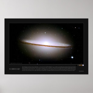 The Sombrero Galaxy (Messier 104, M104) Poster