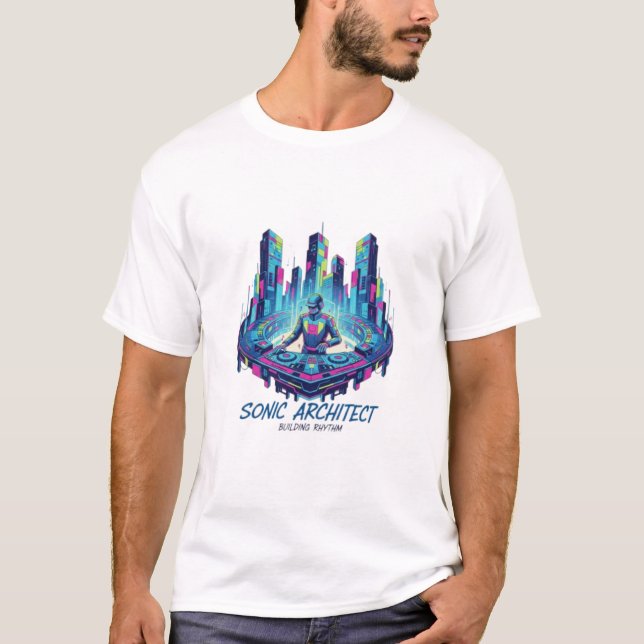 The Sonic Architect: Building Rhythm T-Shirt (Vorderseite)