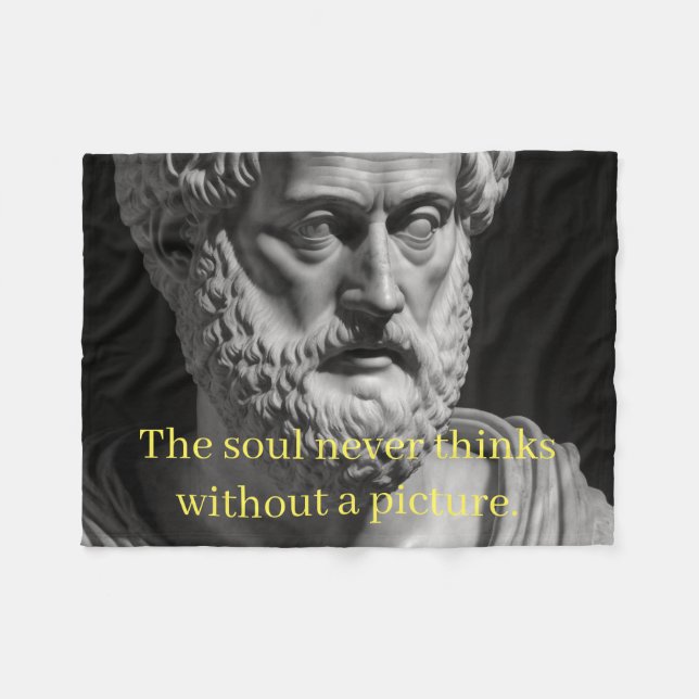 The Soul never thinks without a Picture Fleecedecke (Vorderseite (Horizontal))