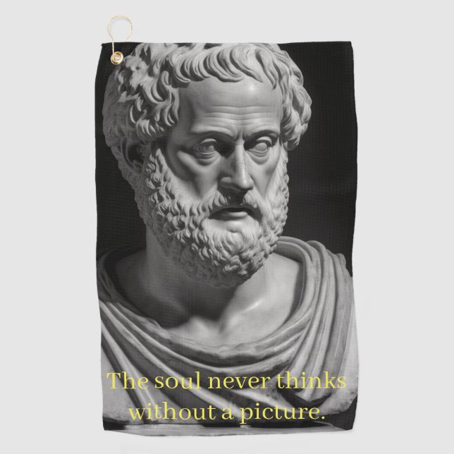 The Soul never thinks without a picture Golfhandtuch (Vorderseite)