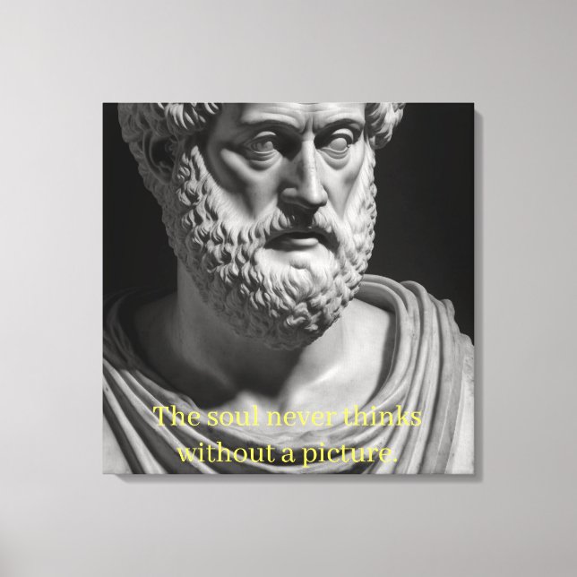 The Soul never thinks without a Picture Leinwanddruck (Vorderseite)