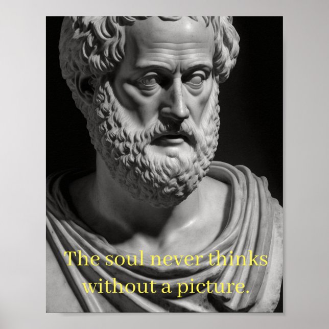 The Soul never thinks without a Picture Poster (Vorne)