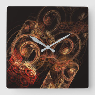 The Sound of Music Abstract Art Square Quadratische Wanduhr
