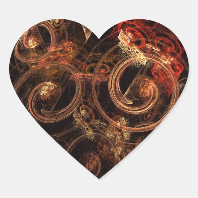 The Sound of Music Abstrakt Art Heart Sticker (Vorderseite)