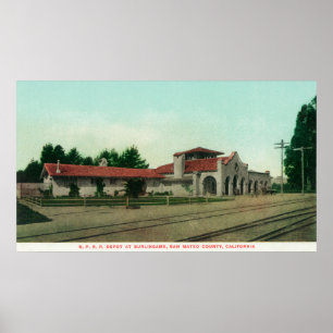The Southern Pacific Railroad Depot Poster