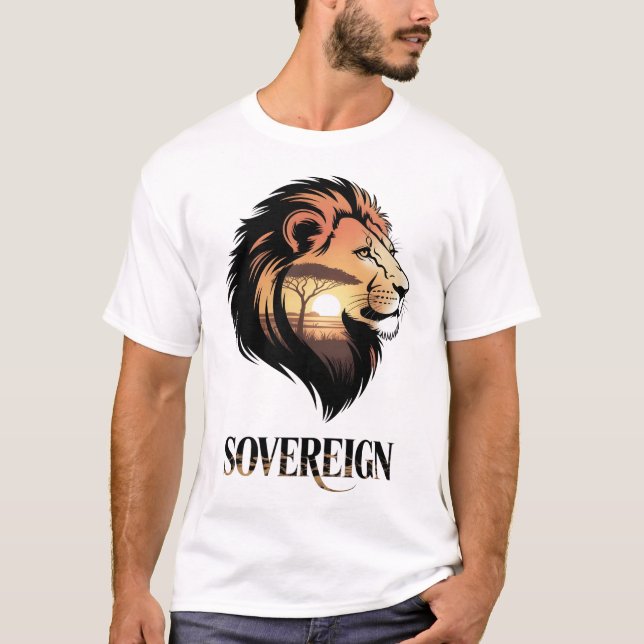 The Sovereign Lion Savannah Sunset Tee (Vorderseite)