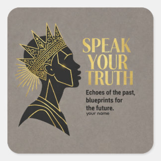 The Sovereign Voice: Echoes & Blueprints Quadratischer Aufkleber