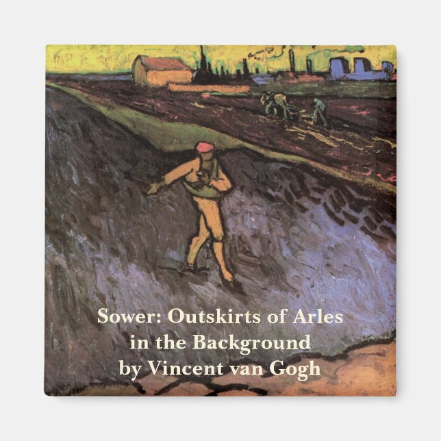 The Sower: Outskirts of Arles von Vincent van Gogh Magnet (Vorne)