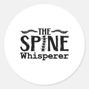 The Spine Whisperer Chiropractic Chiropractor Runder Aufkleber