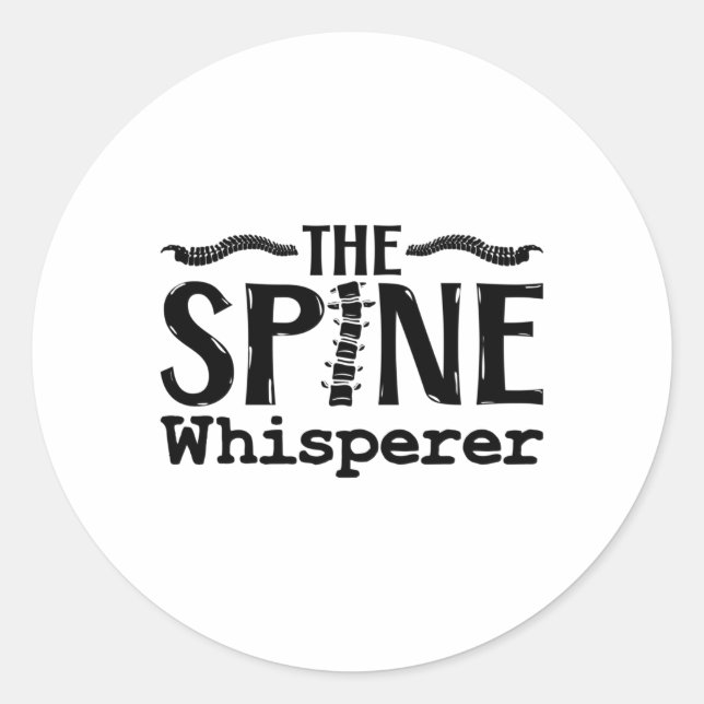 The Spine Whisperer Chiropractic Chiropractor Runder Aufkleber (Vorderseite)