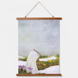 The Spirit Of Spring Wandteppich Mit Holzrahmen