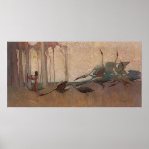 The Spirit of the Plains by Sydney Long (1914) Poster