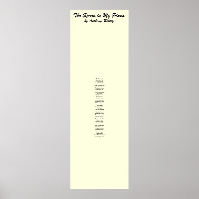 The Spoon in My Piano Poster (Vorne)