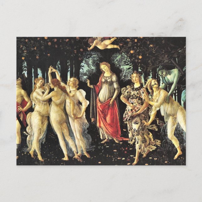 The Spring by Botticelli Postcard Postkarte (Vorderseite)