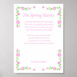 The Spring Fairies Poem Print Poster