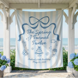 The Spring I turned 12 Birthday Banner Wandteppich