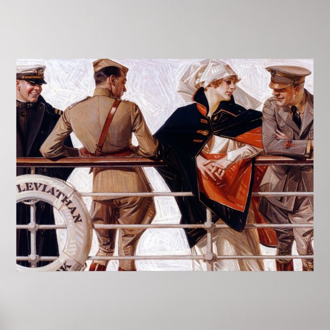 The SS Leviathan, 1918 von J. C. Leyendecker Poster (Vorne)