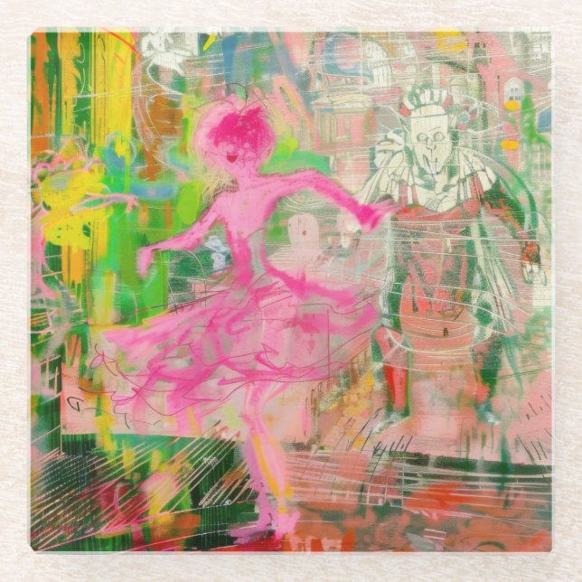 The Stalker - Neon Ballet Chaos Glasuntersetzer (Vorderseite)