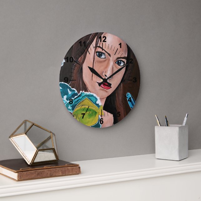 The Star-Crossed Lover Painting by Alfred Fox Große Wanduhr (Büro)