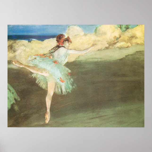 The Star Dancer on Point von Edgar Degas Poster (Vorne)