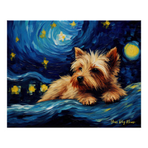 The star night - Yorkshire Terrier Dog 001 - Qia Poster