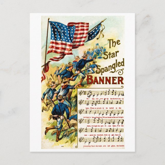 The Star Spangled Banner 1908 Postkarte (Vorderseite)