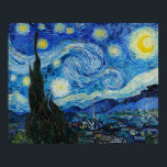 The Starry Night 1889 by Vincent van Gogh Poster<br><div class="desc">Vincent Willem van Gogh (Dutch: [ˈvsolnsɛ ntˈʋ Western Art. in a decade, he created about 2, 100 artworks, including around 860 oil paintings, most of which date from the last two years of his life. They include landscapes, still lifes, portraits and self-portraits characterised by bold colours and dramatic, impulsive and...</div>