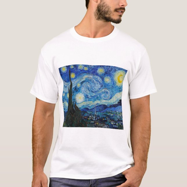 The Starry Night 1889 by Vincent van Gogh T-Shirt (Vorderseite)